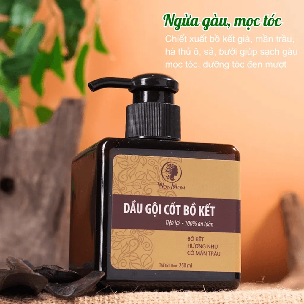 Alternative view of Bộ Giảm Rụng Tóc, Trị Gàu, Khử Mùi Vùng Kín Wonmom (1 Dầu Gội Bồ Kết + 1 Hộp Thảo Mộc Xông Vùng Kín)