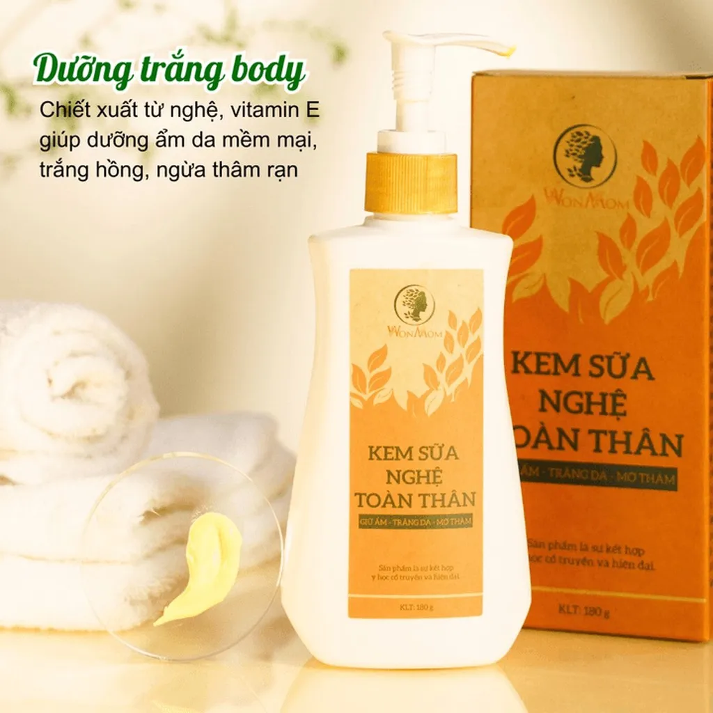 Alternative view of Combo Dưỡng Trắng Da Toàn Diện Cho Mẹ Sau Sinh Wonmon (kem Sữa Nghệ Toàn Thân + Kem Nghệ Tươi)
