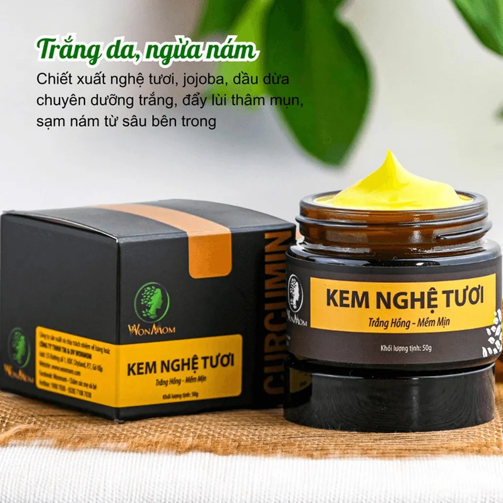Alternative view of Combo Chăm Sóc Da Mặt Sáng Khỏe Và Trắng Mịn Màng Wonmom (sữa Rửa Mặt Hữu Cơ + Kem Nghệ Tươi)