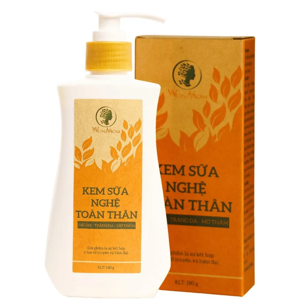Kem Sữa Nghệ Toàn Thân Trắng Body, Sạch Thâm Rạn Wonmom 150g