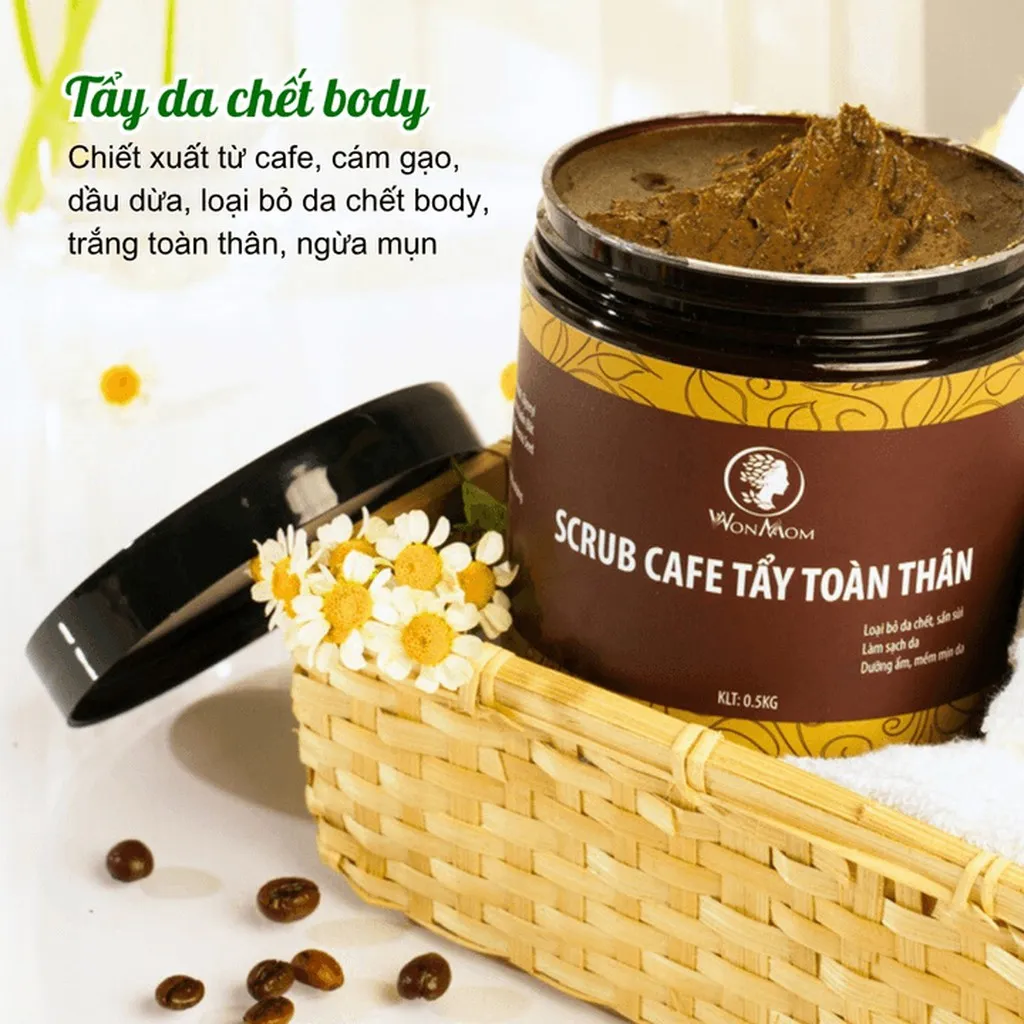 Alternative view of Scrub Cafe Tẩy Tế Bào Chết Toàn Thân, Trắng Da Sạch Thâm Rạn Wonmom 500g