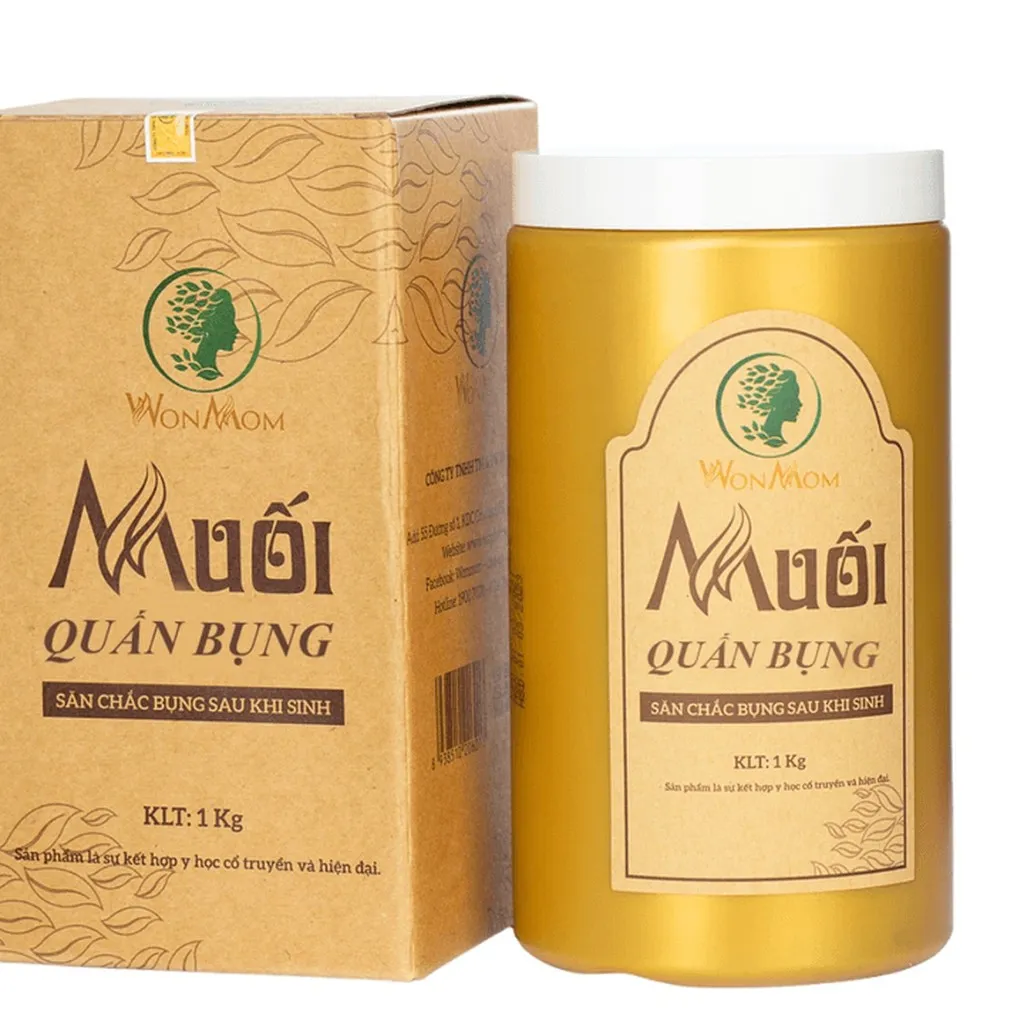 Muối Quấn Bụng Giảm Eo Sau Sinh Wonmom 1000g