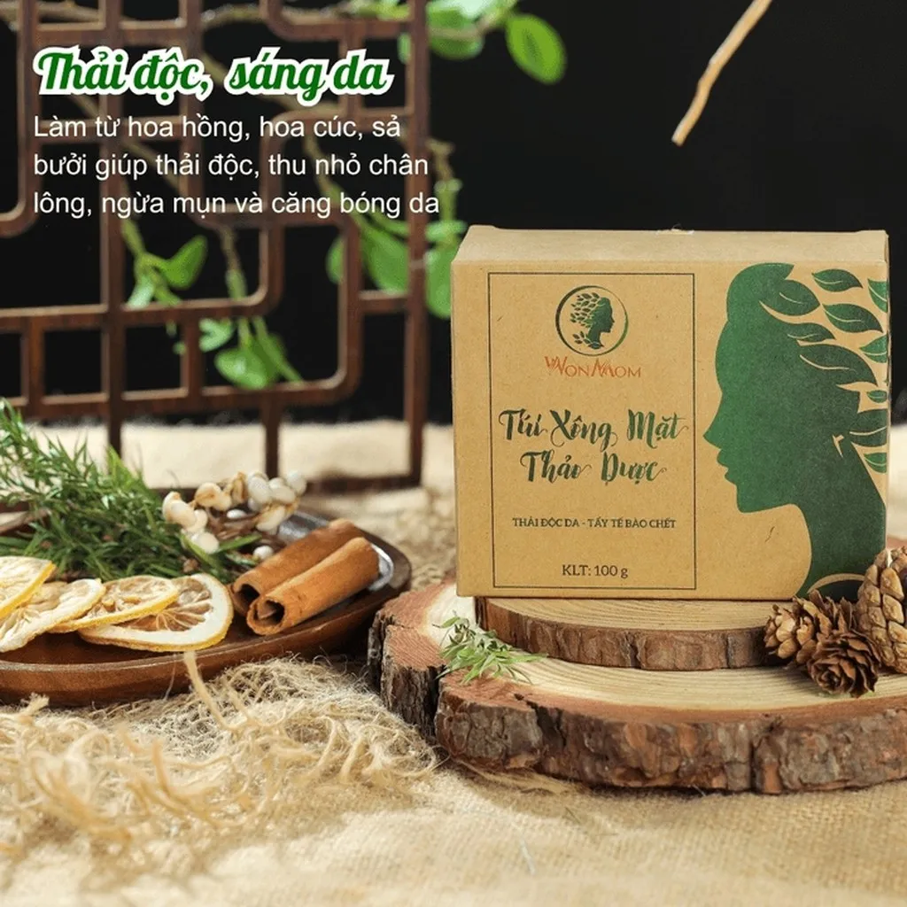 Alternative view of Túi Xông Mặt Thảo Dược Thải Độc, Sáng Da, Ngừa Mụn Wonmom 100g