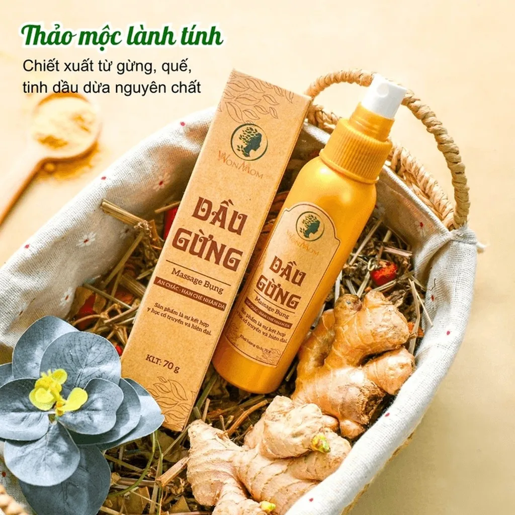Alternative view of Dầu Gừng Tan Mỡ Bụng Sau Sinh Wonmom 70g