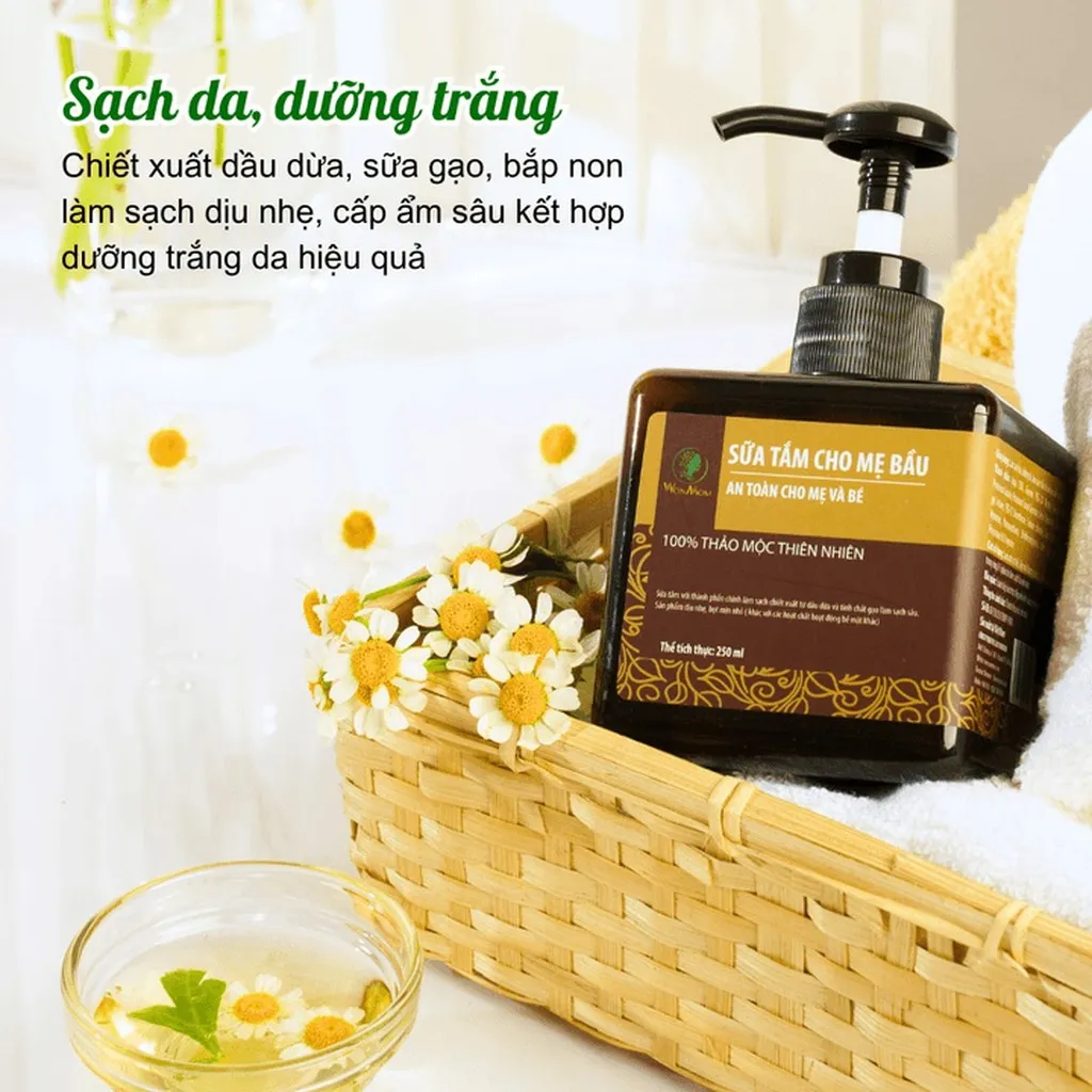 Alternative view of Sữa Tắm Hữu Cơ Cho Mẹ Dưỡng Da Trắng Mịn, Ngừa Mụn Viêm 250ml - Wonmom