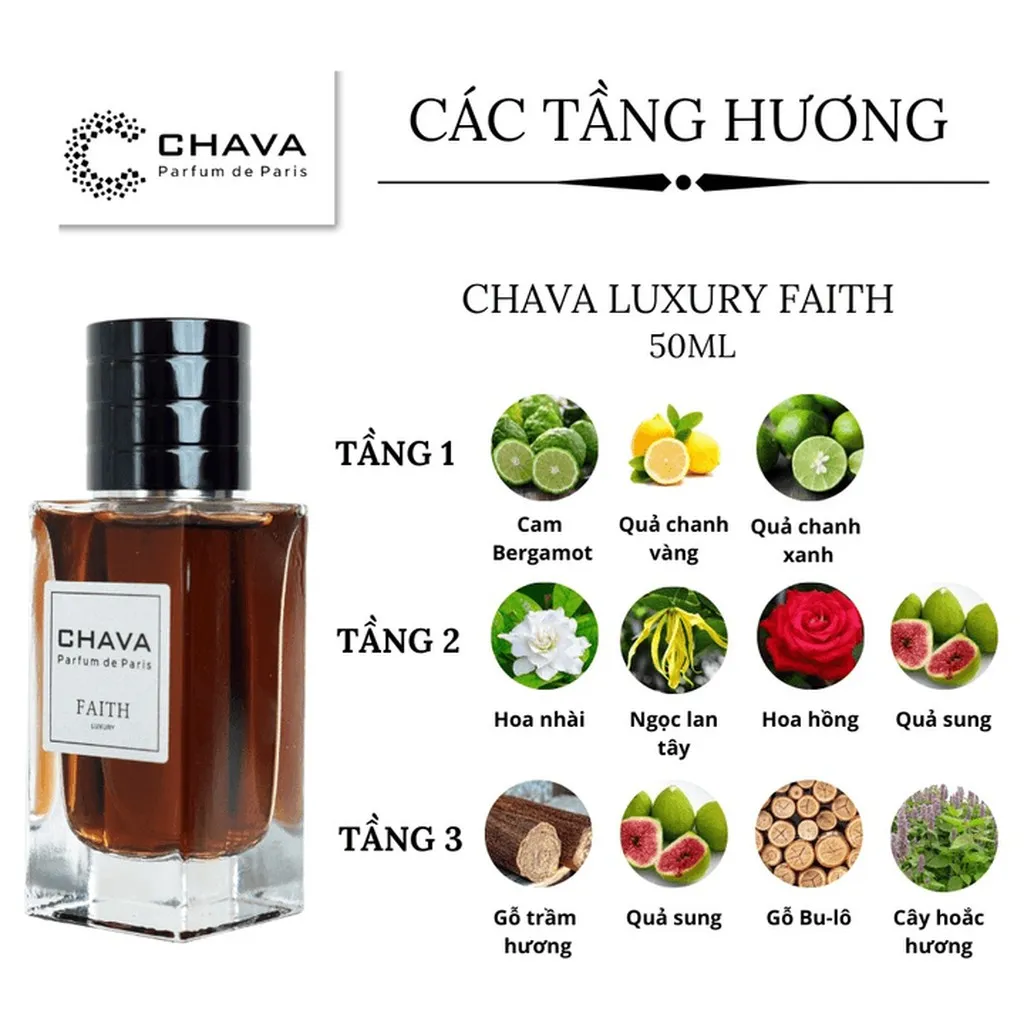 Alternative view of Nước Hoa Unisex Luxury Faith 50ml Phong Cách Xịt - Chava