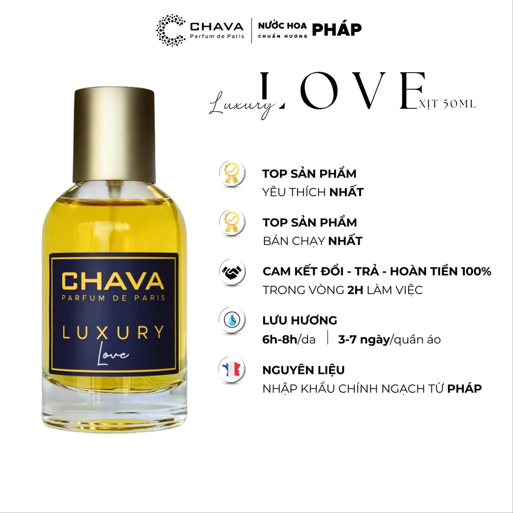 Nước Hoa Unisex Luxury Love 50ml Phong Cách Xịt - Chava