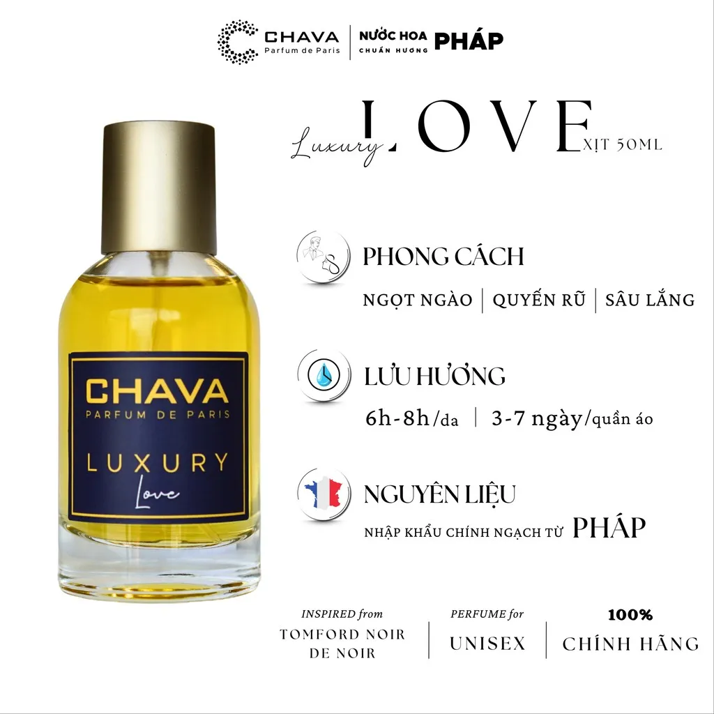 Alternative view of Nước Hoa Unisex Luxury Love 50ml Phong Cách Xịt - Chava
