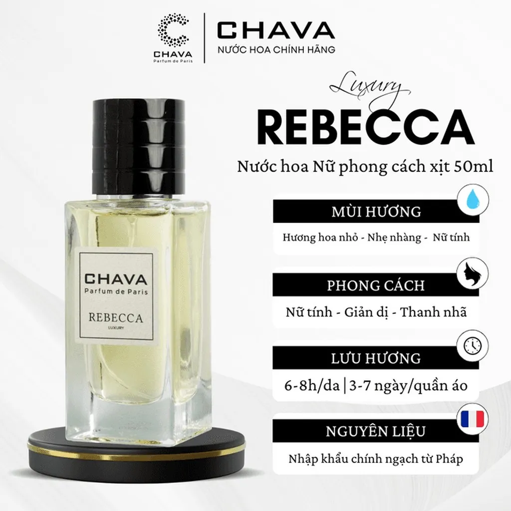 Nước Hoa Nữ Luxury Rebecca 50ml Phong Cách Xịt - Chava