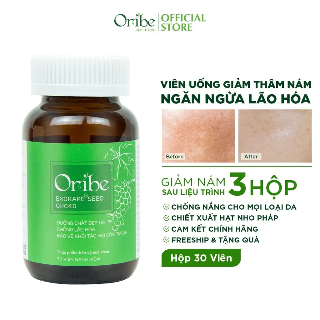 Alternative view of Viên Uống Trắng Da Sạch Nám Chống Lão Hóa - Oribe
