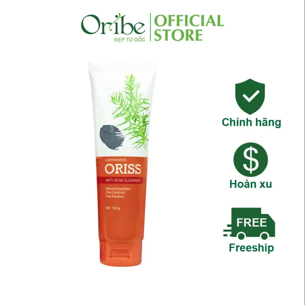 Sữa Rửa Mặt Ngừa Mụn Se Khít Lỗ Chân Lông Oriss 100g