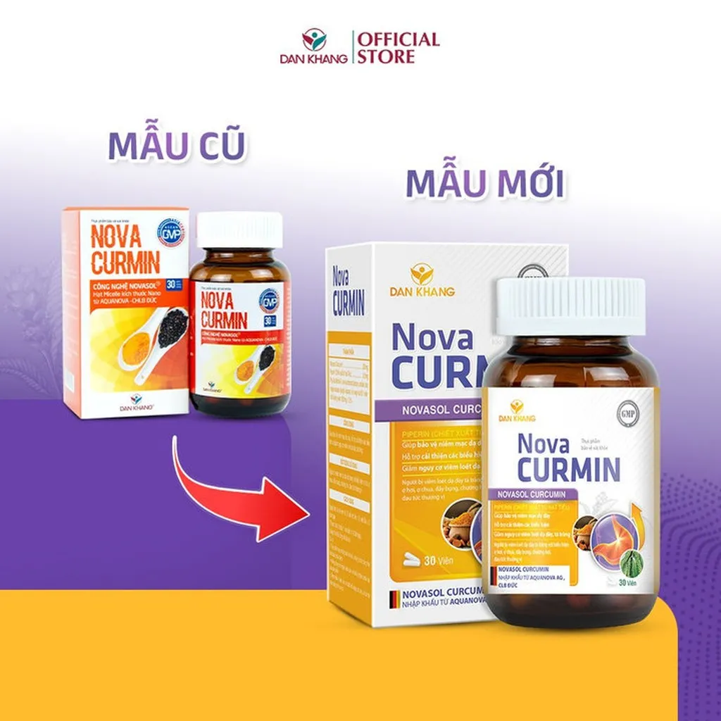 Alternative view of Viên Uống Tinh Chất Nghệ Novacurmin Giúp Giảm Đau Dạ Dày - Dân Khang