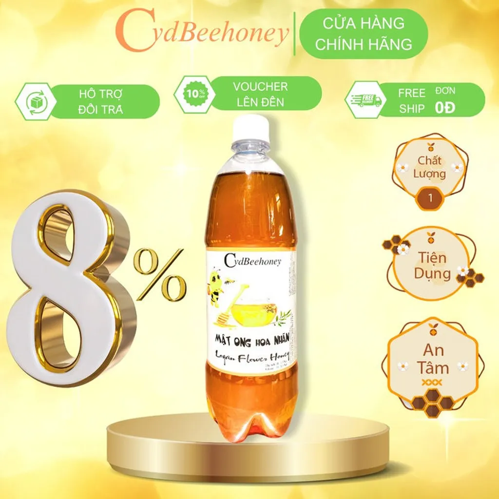 Mật Ong Hoa Nhãn 1l - Cvdbeehoney