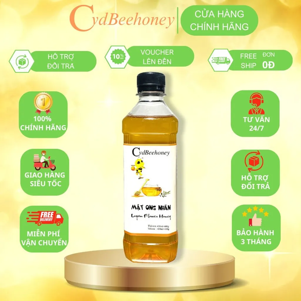 Alternative view of Mật Ong Hoa Nhãn 430ml - Cvdbeehoney