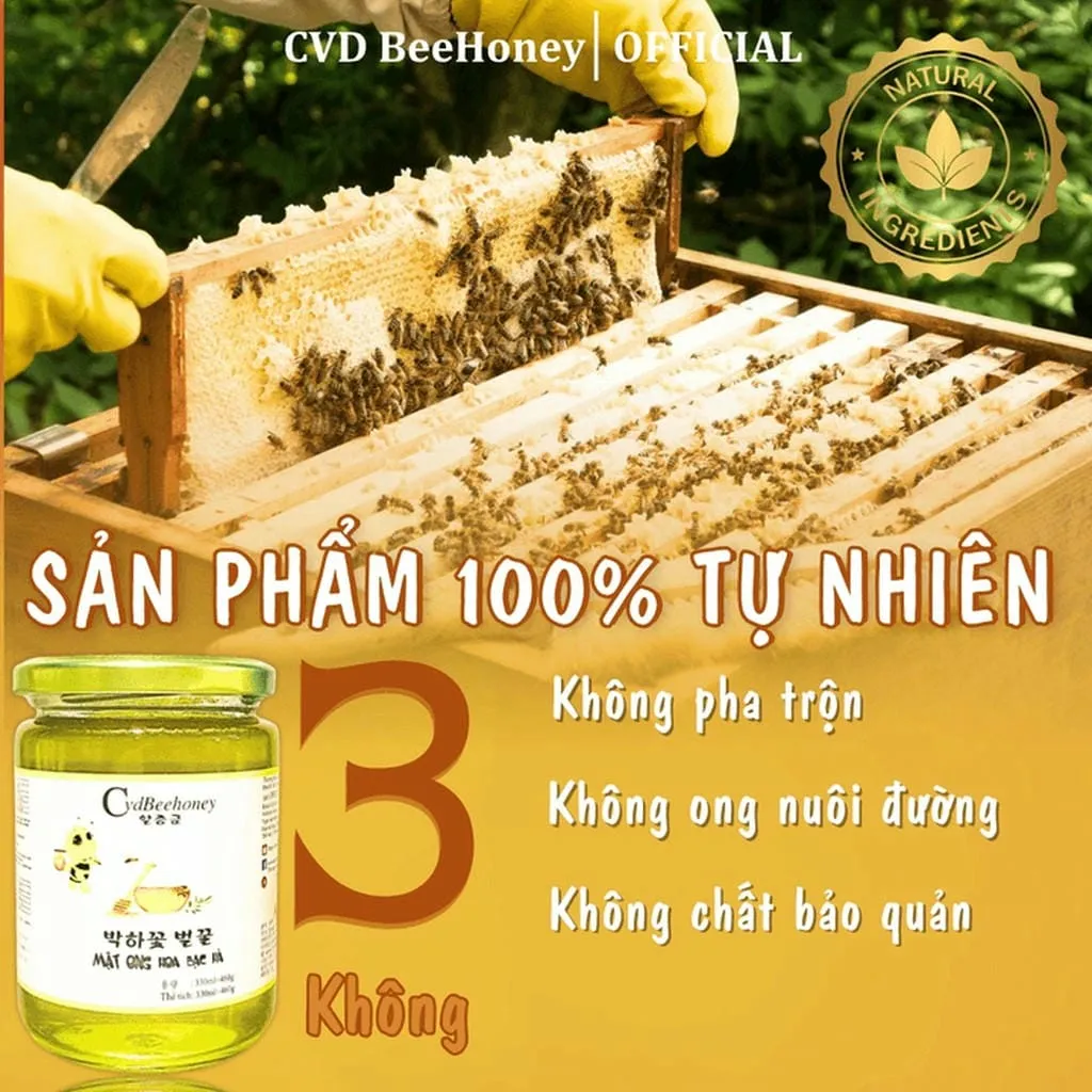 Alternative view of Mật Ong Cao Cấp Hoa Bạc Hà 330ml - Cvdbeehoney