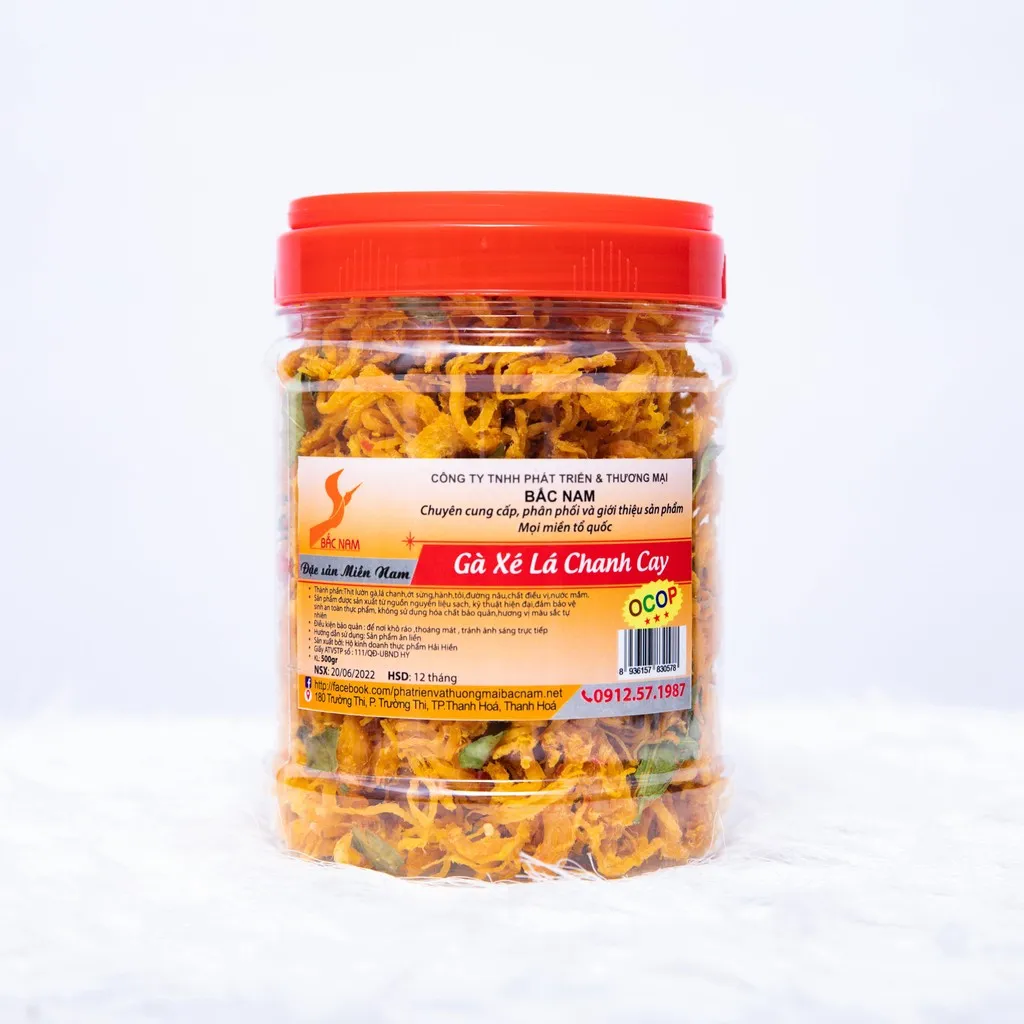 [hộp] Khô Gà Lá Chanh 500g - Bắc Nam