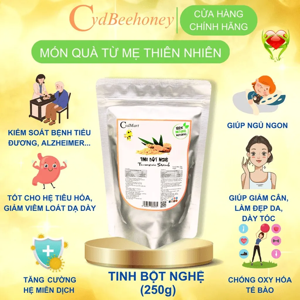 Alternative view of Tinh Bột Nghệ 250g - Cvdbeehoney