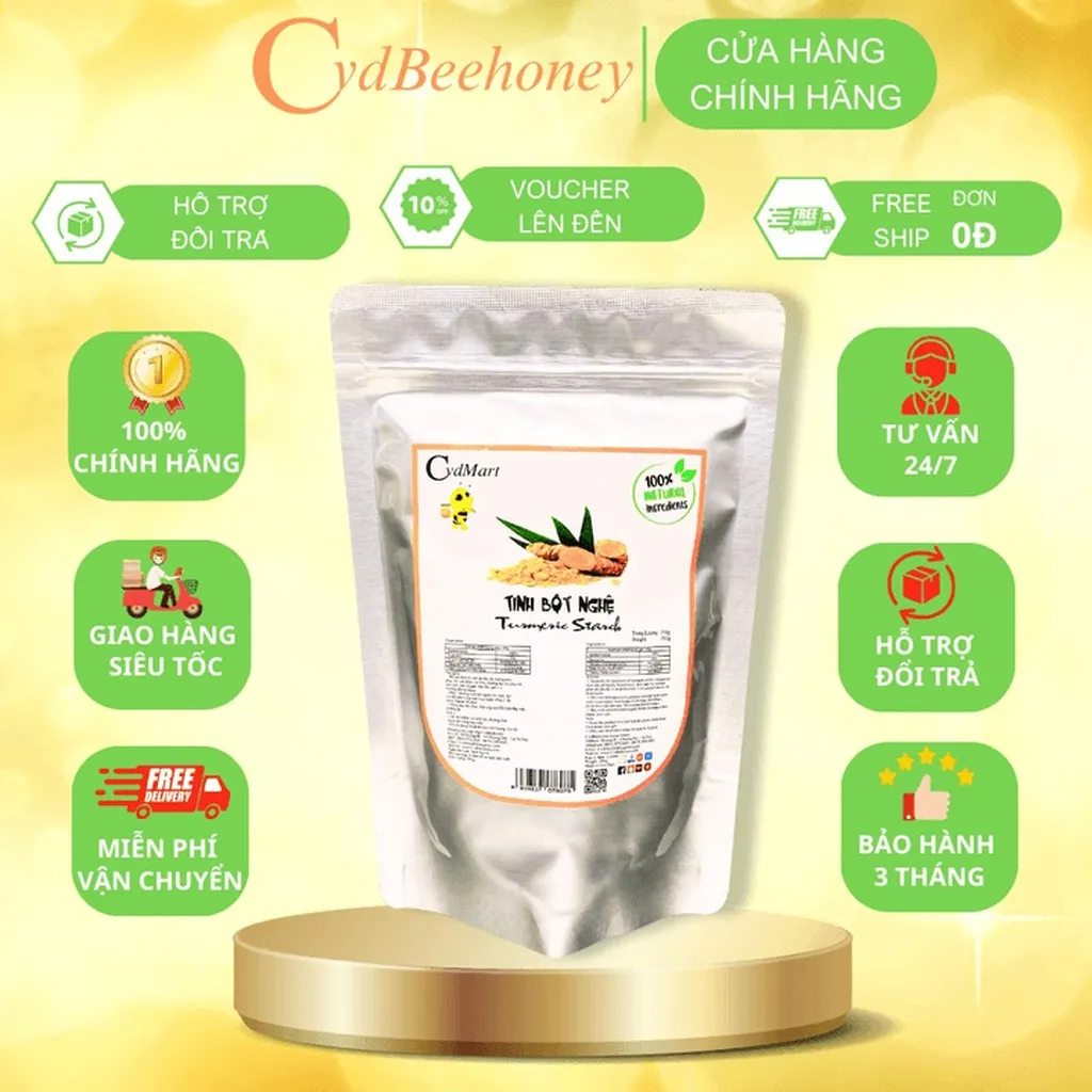 Alternative view of Tinh Bột Nghệ 500g - Cvdbeehoney
