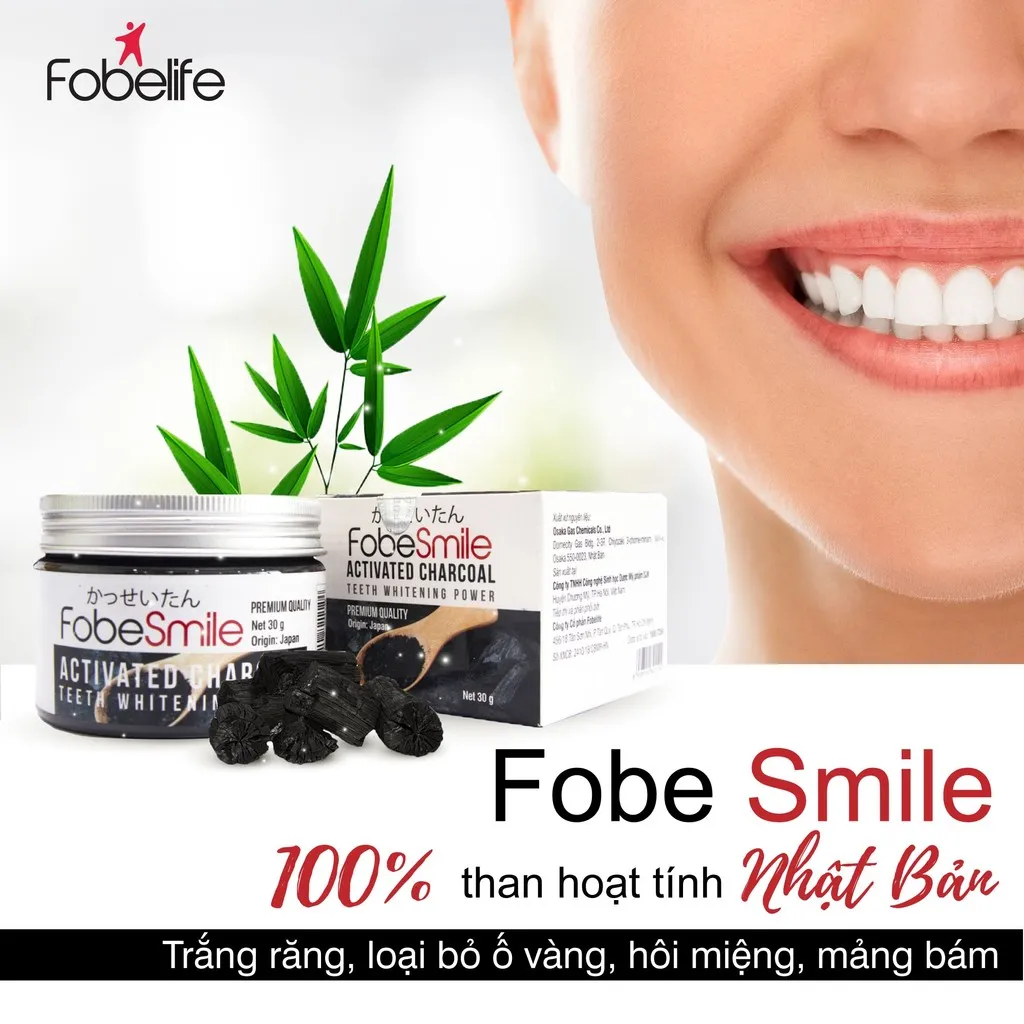 Bột Than Hoạt Tính Làm Trắng Răng Fobe Smile - Fobelife