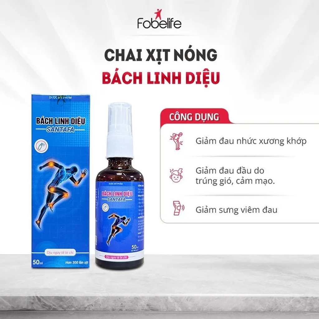 Chai Xịt Giảm Đau Nhức Xương Khớp Bách Linh Diệu - Santafa
