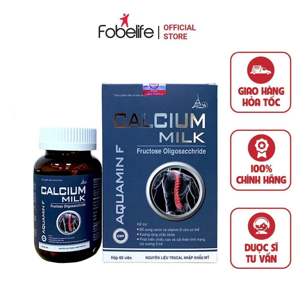 Viên Sữa Calcium Milk Tăng Chiều Cao Cho Trẻ, Giúp Xương Chắc Khỏe - Pháp Eiffel
