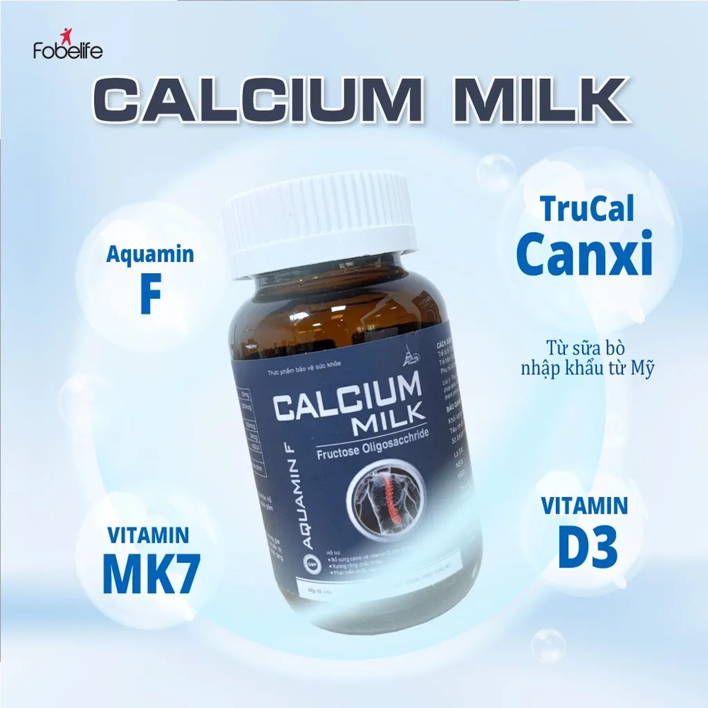Alternative view of Viên Sữa Calcium Milk Tăng Chiều Cao Cho Trẻ, Giúp Xương Chắc Khỏe - Pháp Eiffel