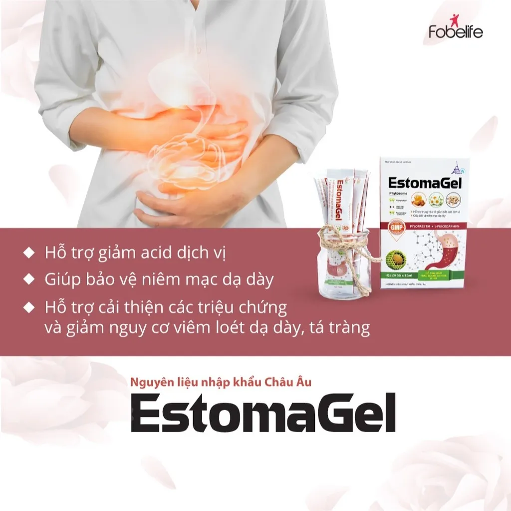 Alternative view of Giảm Nhanh Cơn Đau Dạ Dày Estomagel - Hộp 20 Gói Dạng Lỏng - Pháp Effiel