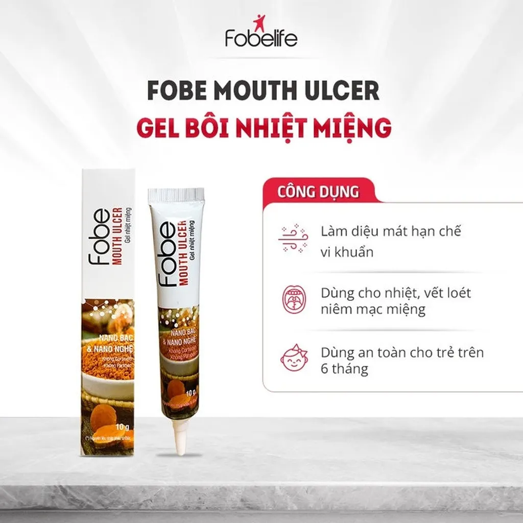 Gel Nhiệt Miệng Từ Thiên Nhiên Fobe Mouth Ulcer Tuýp 10g - Fobelife