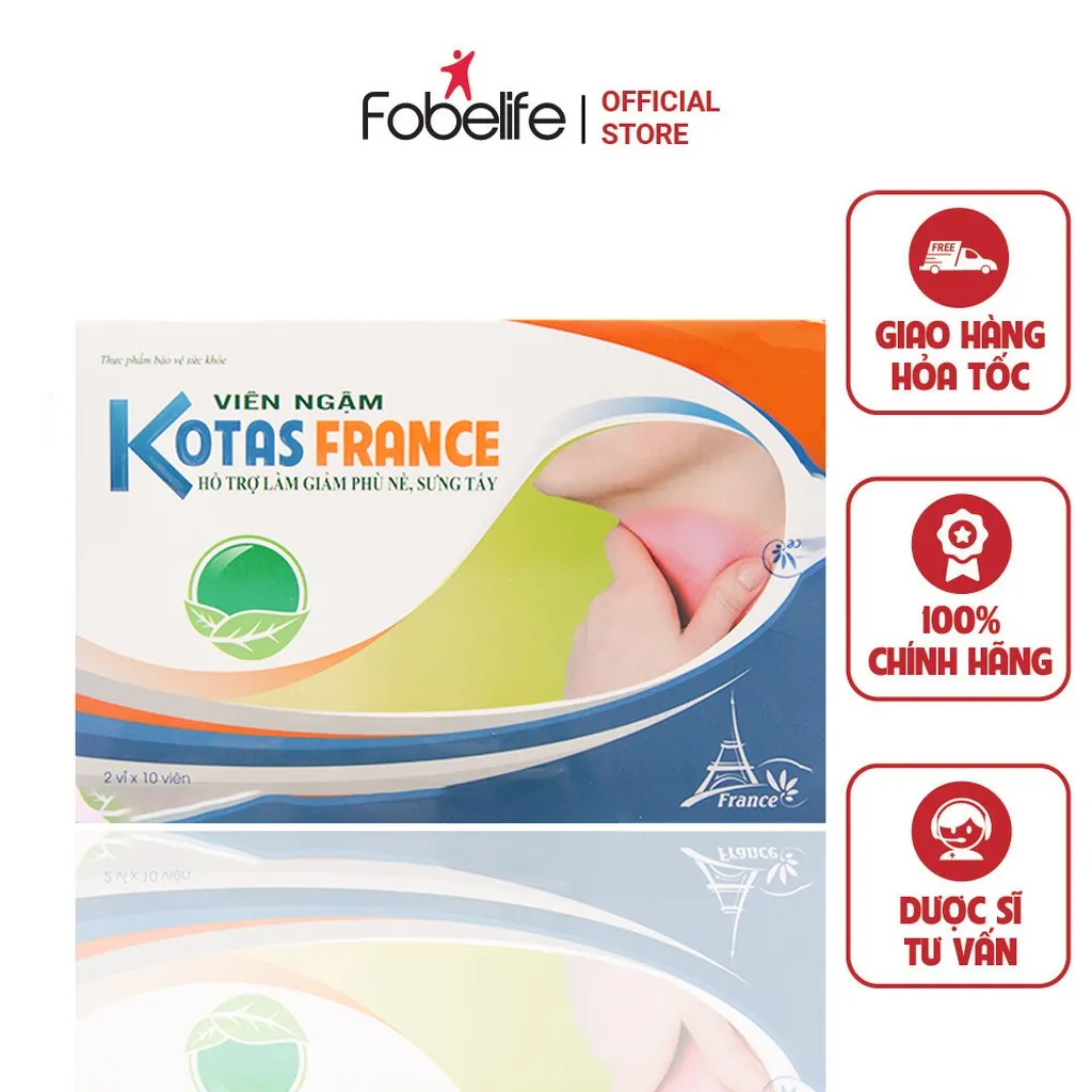 Viên Ngậm Ho, Hỗ Trợ Làm Giảm Phù Nề, Sưng Tấy Kotas Kotas - Pháp Effiel