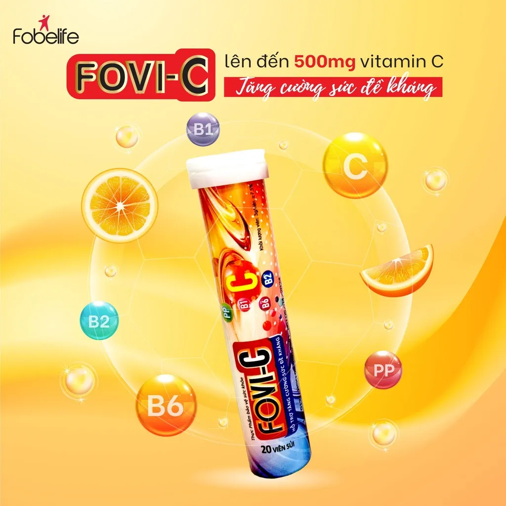 Alternative view of Viên Sủi Fovi C Vitamin C 500mg Bổ Sung Vitamin Tăng Cường Đề Kháng - Fobelife