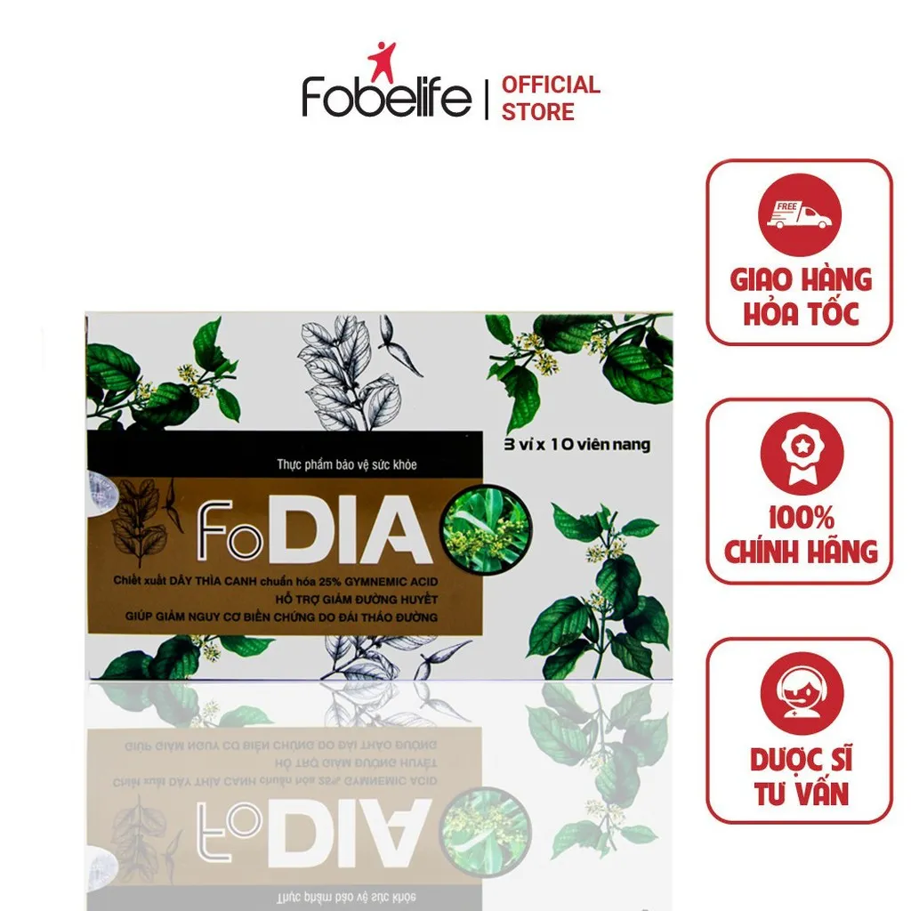 Viên Uống Hỗ Trợ Giảm Đường Huyết Fodia - Fobelife