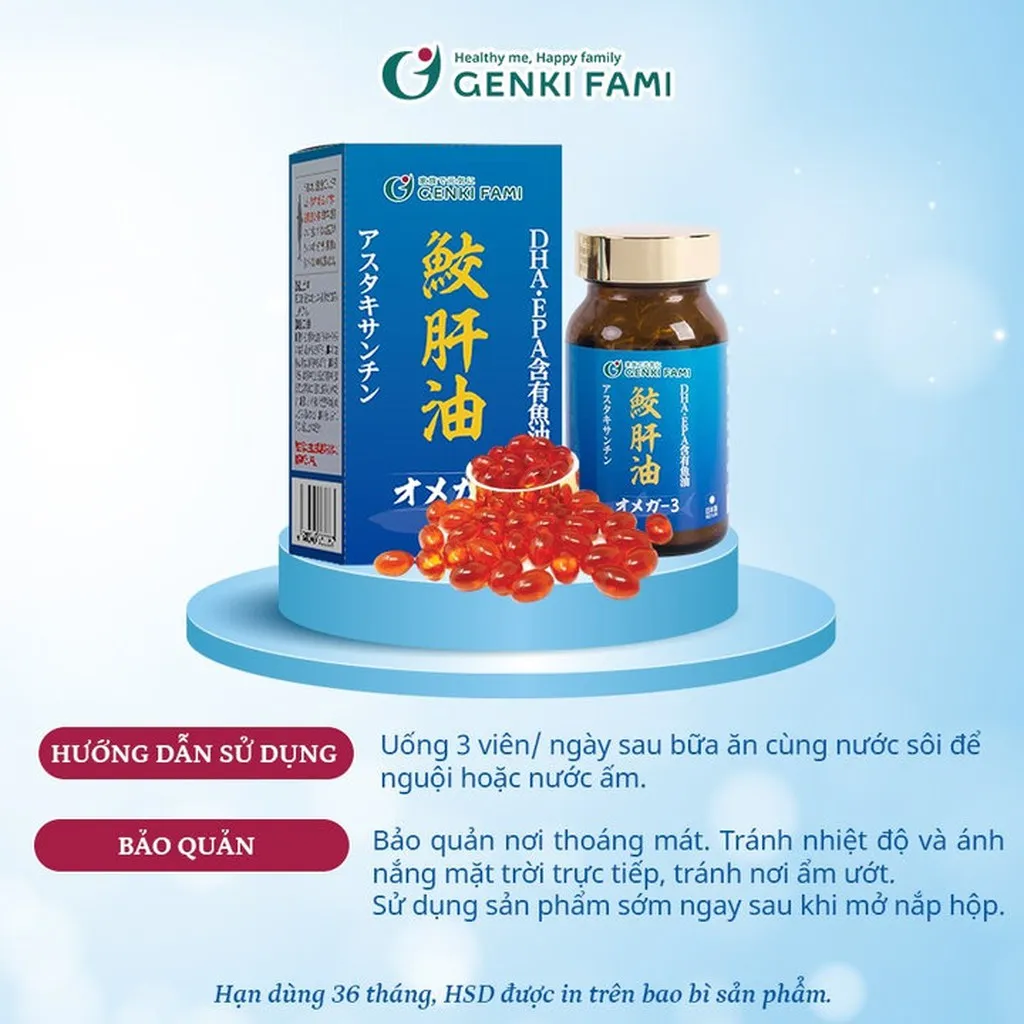 Alternative view of Dầu Gan Cá Mập Shark Liver Oil Omega 3 - Genki Fami