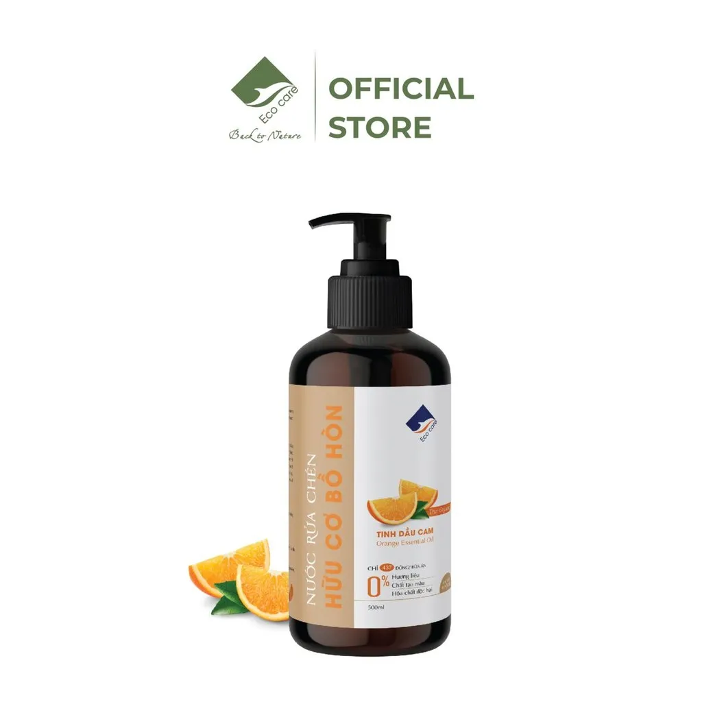 Nước Rửa Chén Hữu Cơ Bồ Hòn Tinh Dầu Tự Nhiên - Ecocare