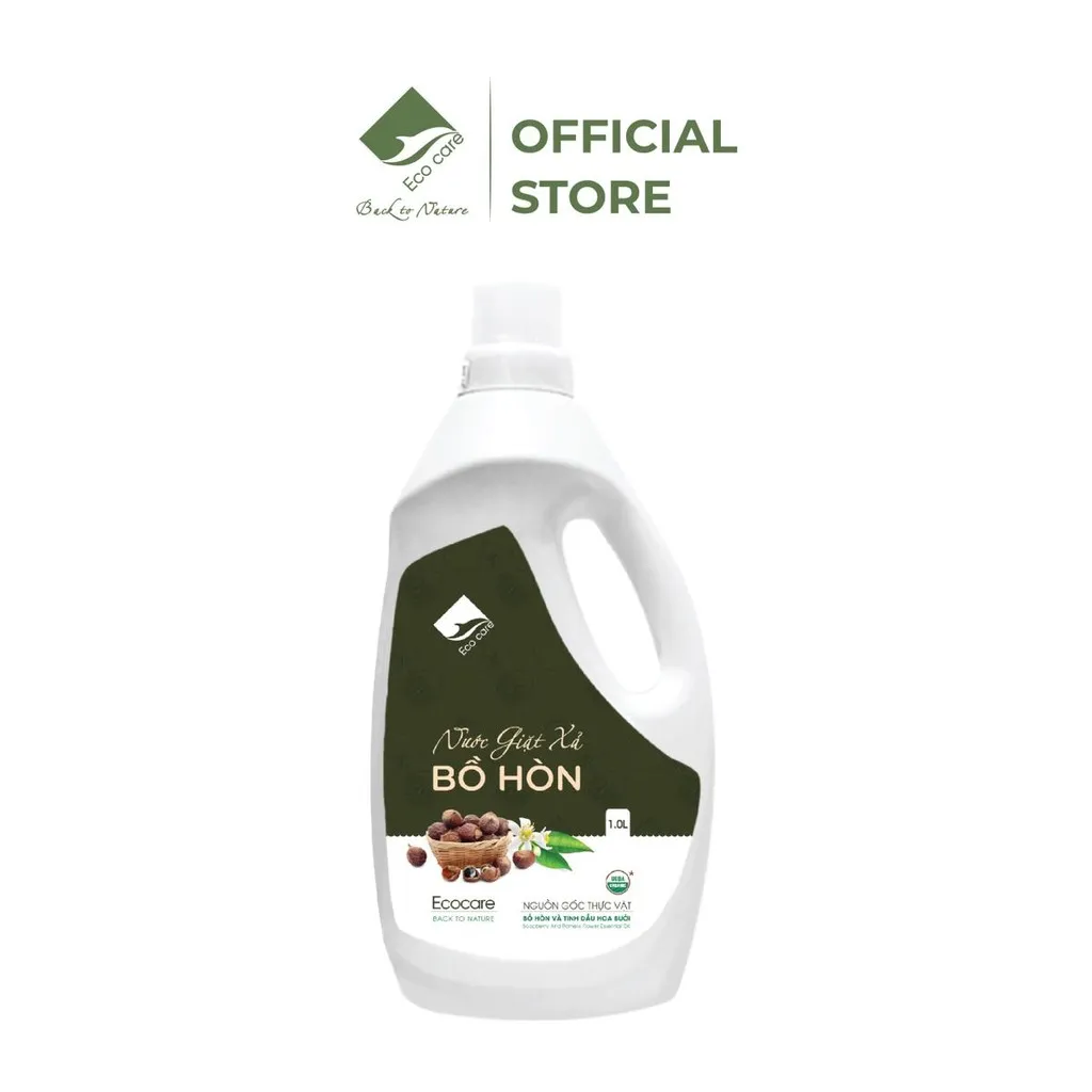 Nước Giặt Xả Hữu Cơ Bồ Hòn Tinh Dầu Hoa Bưởi - Ecocare