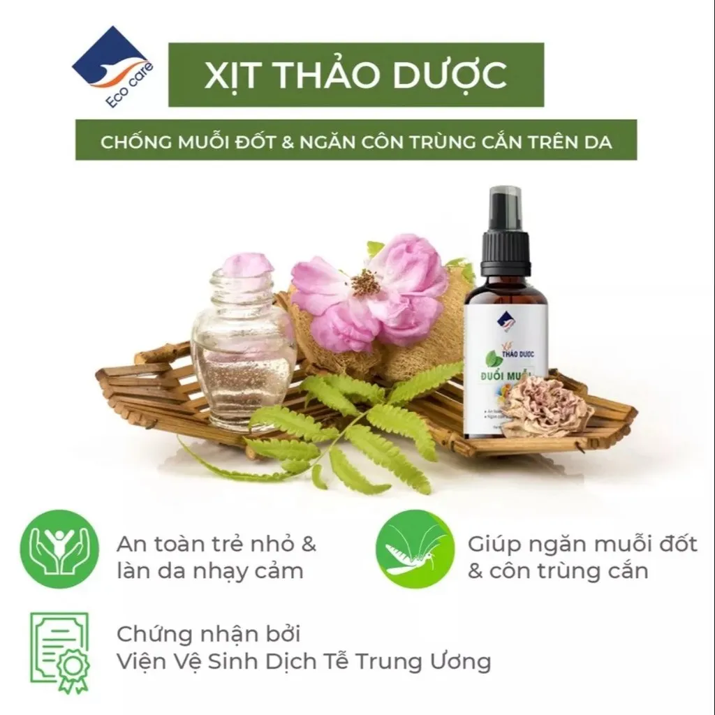 Alternative view of Tinh Dầu Xịt Thảo Dược Lên Da Chống Muỗi, Côn Trùng 50ml - Ecocare