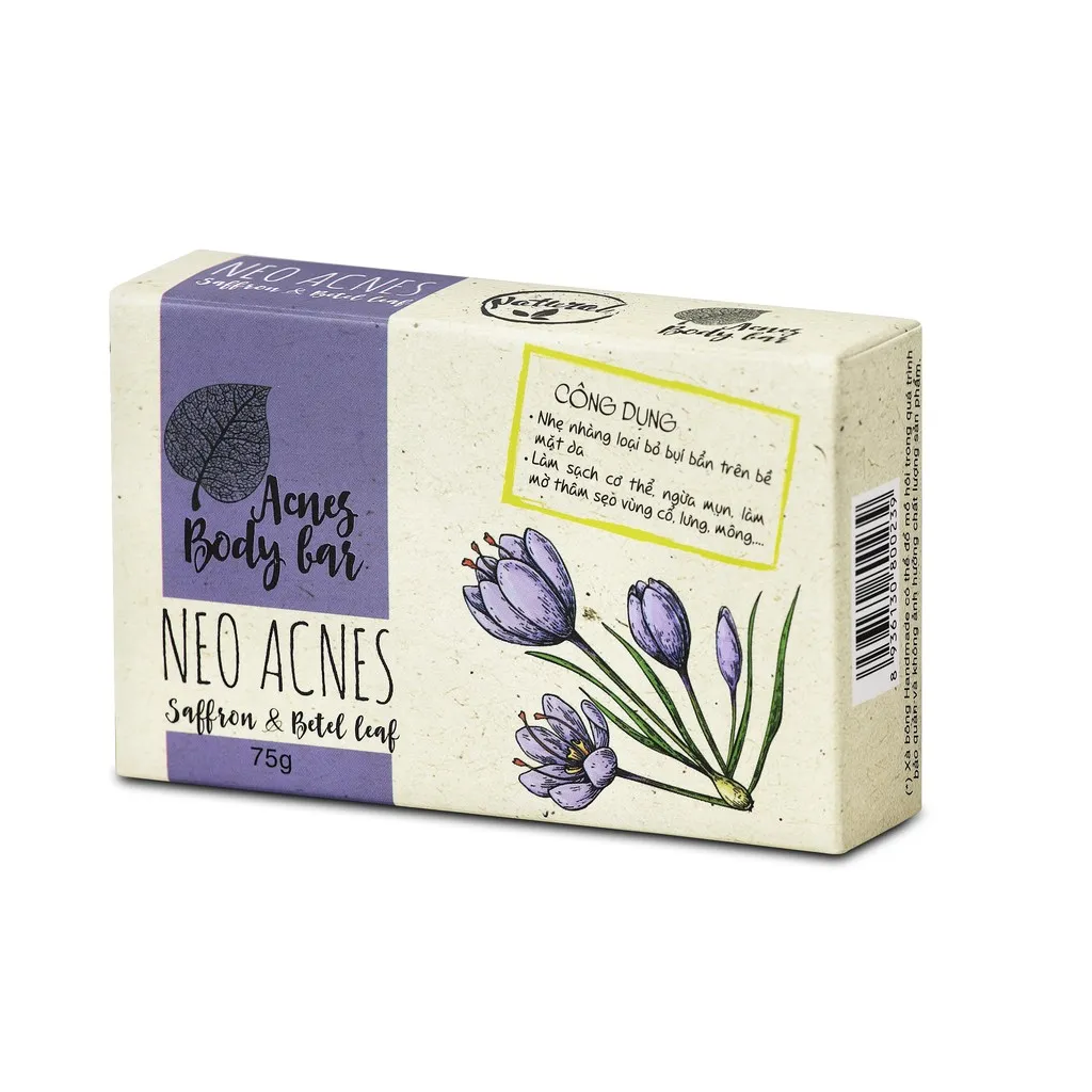 Xà Phòng Giảm Mụn Lưng Thiên Nhiên Saffron & Lá Trầu Không 75g - Neo Acnes