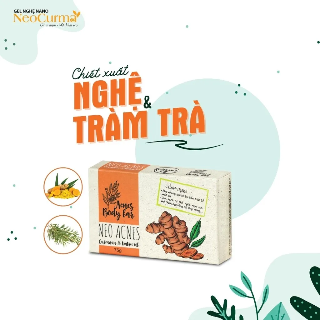 Alternative view of Xà Phòng Giảm Mụn Lưng Thiên Nhiên Cucurmin & Tràm Trà 75g - Neo Acnes