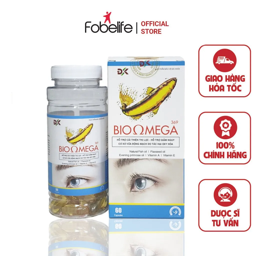 Viên Uống Dầu Cá Bio Omega 3-6-9 Cải Thiện Thị Lực, Sáng Mắt, Bổ Não - Fobelife