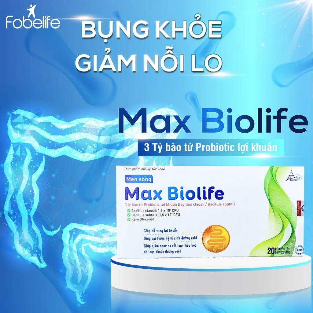 Alternative view of Ống Uống Men Vi Sinh Hỗ Trợ Tiêu Hóa Max Biolife - Pháp Effiel