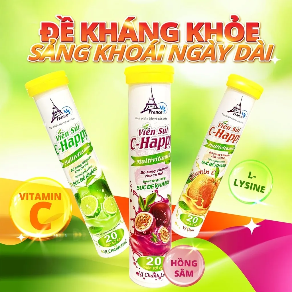 Alternative view of Viên Sủi Vitamin C Happy Multivitamin - Pháp Effiel