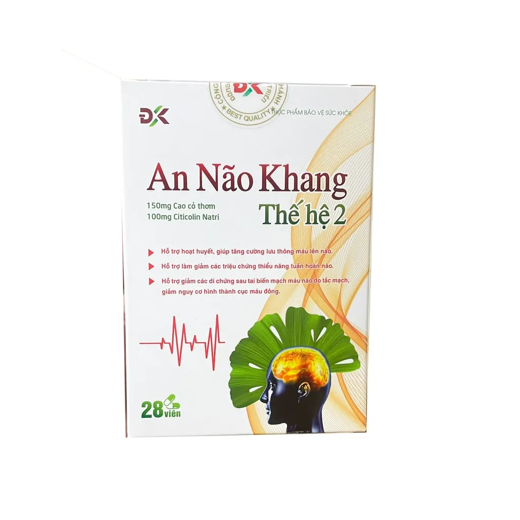 Viên Uống Hoạt Huyết, Lưu Thông Máu Não, Hạn Chế Di Chứng Sau Tai Biến Mạch Máu Não An Não Khang Thế Hệ 2 - Đông Khánh