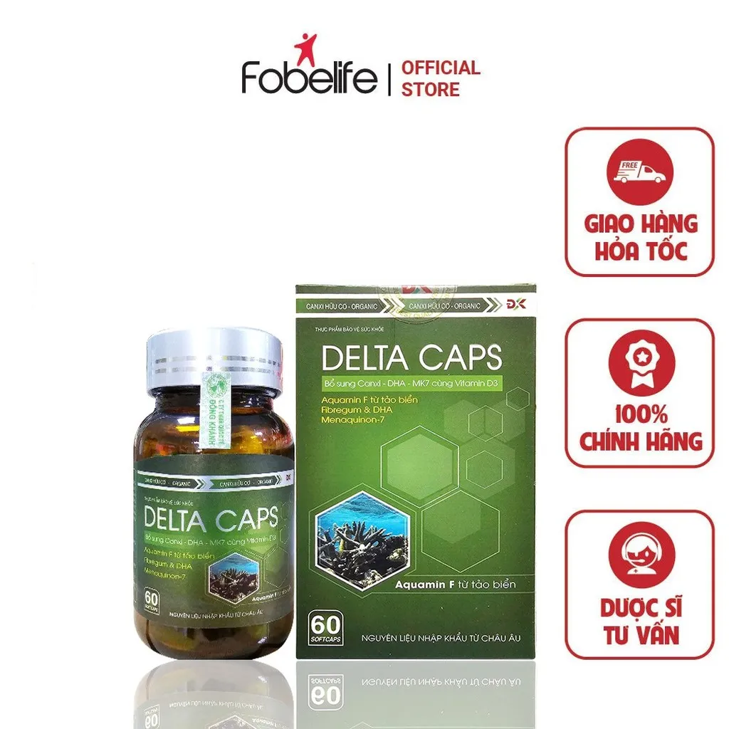 Viên Uống Deltacaps Bổ Sung Canxi, Vitamin D3 Hỗ Trợ Phát Triện Hệ Xương, Răng Chắc Khỏe Cho Trẻ Từ 6 Tuổi - Đông Khánh