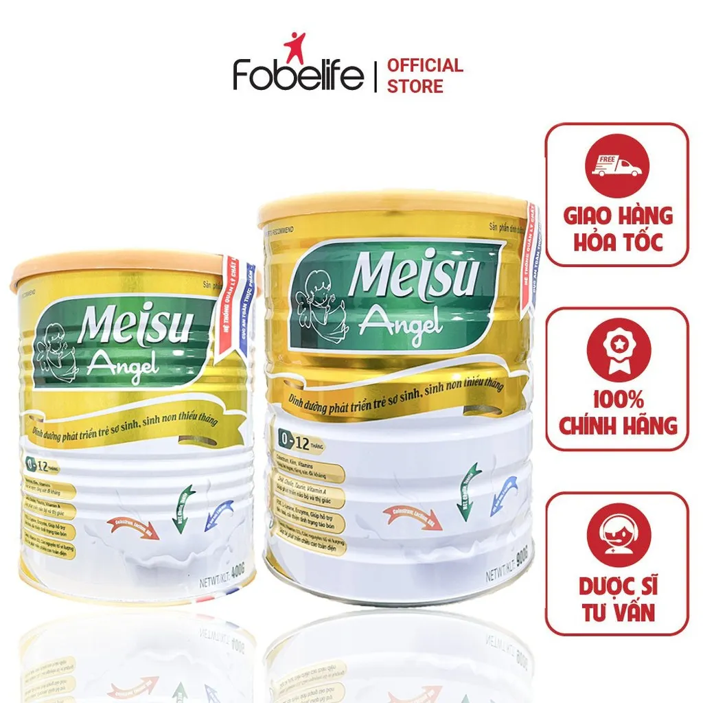 Sữa Bột Mejsu Angel Chống Táo Bón, Giúp Bé Ăn Ngon, Phát Triển Chiều Cao, Não Bộ Và Thị Giác Dành Cho Bé 0 Đến 12 Tháng - Fobelife