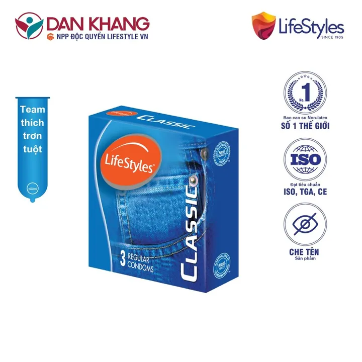 Bao Cao Su Classic Thiết Kế Mỏng Ôm Sát Cao Cấp (3 Bao/hộp) - Lifestyles
