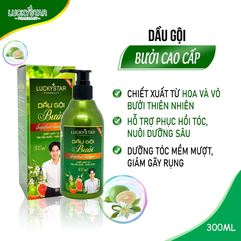 Dầu Gội Bưởi Cao Cấp 300ml - Lucky Star