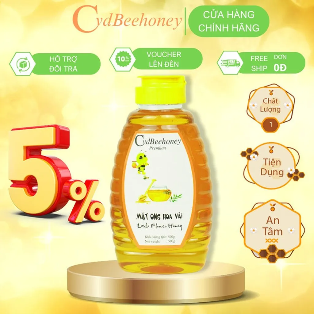 Mật Ong Hoa Vải 500g - Cvdbeehoney
