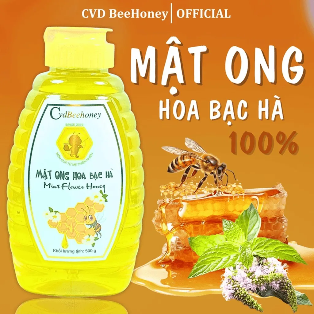 Mật Ong Hoa Bạc Hà 500g - Cvdbeehoney