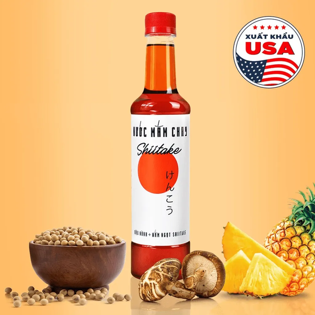 Alternative view of [3 Tương - 3 Mắm Chay 525ml] Combo 3 Nước Tương Shiitake Và 3 Nước Mắm Chay Shiitake Chai Nhựa 525ml- Làng Chài Xưa