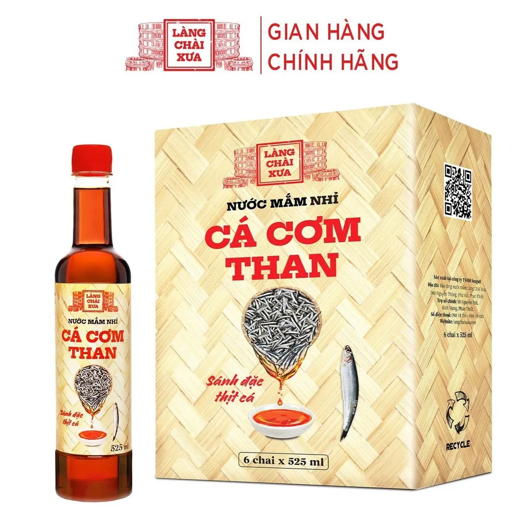 Alternative view of Nước Mắm Nhỉ Cá Cơm Than 525ml - Làng Chài Xưa