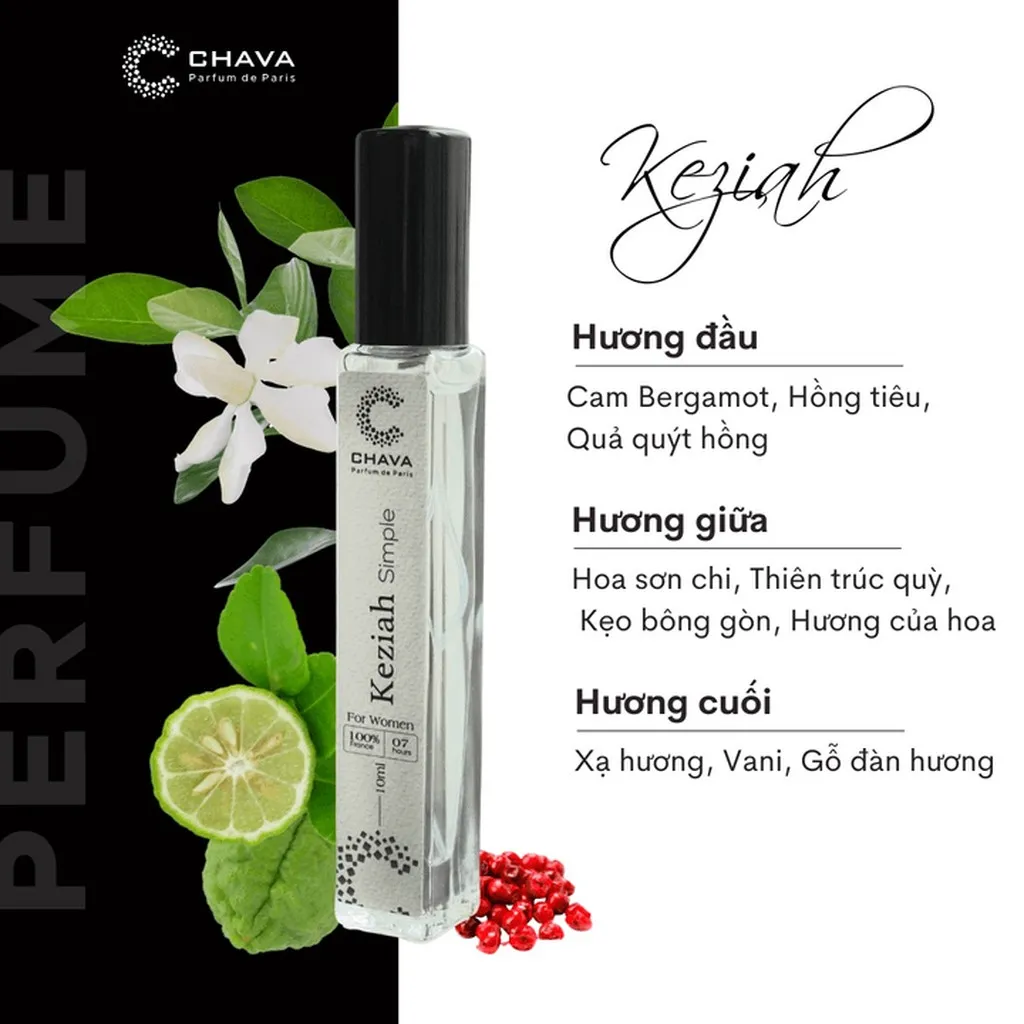 Alternative view of Nước Hoa Nữ Mini Simple Keziah 10ml Phong Cách Xịt - Chava